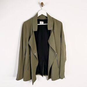 Aritzia Wilfred Mayet Sage Green Lightweight Moto Style Jacket